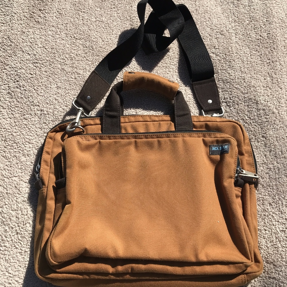 Jack Spade Canvas Briefcase Laptop Bag